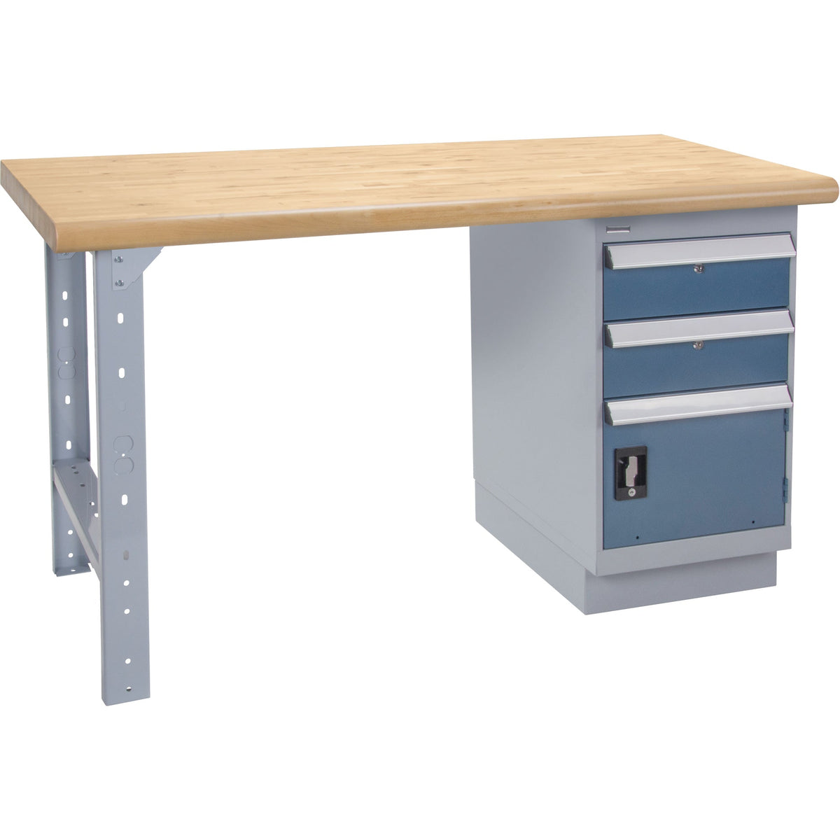 Heavy-Duty Workbench with Door & Drawer, 60" x 30" x 34", 1,500 lb