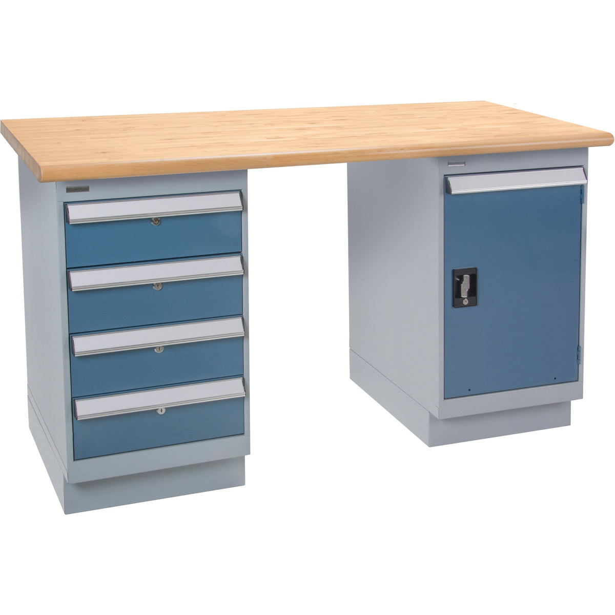 Pre-Designed Workbench, Door & Drawers, 2500 lbs. Cap., 60" W x 24" D, 34" H