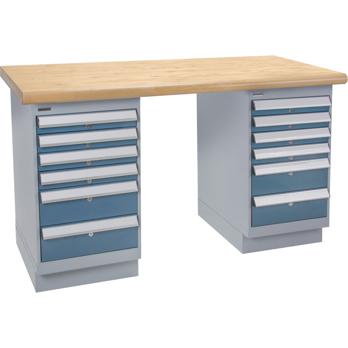 Heavy-Duty Workbench, Dual Drawers, 72" x 30" x 34", 1,500 lb