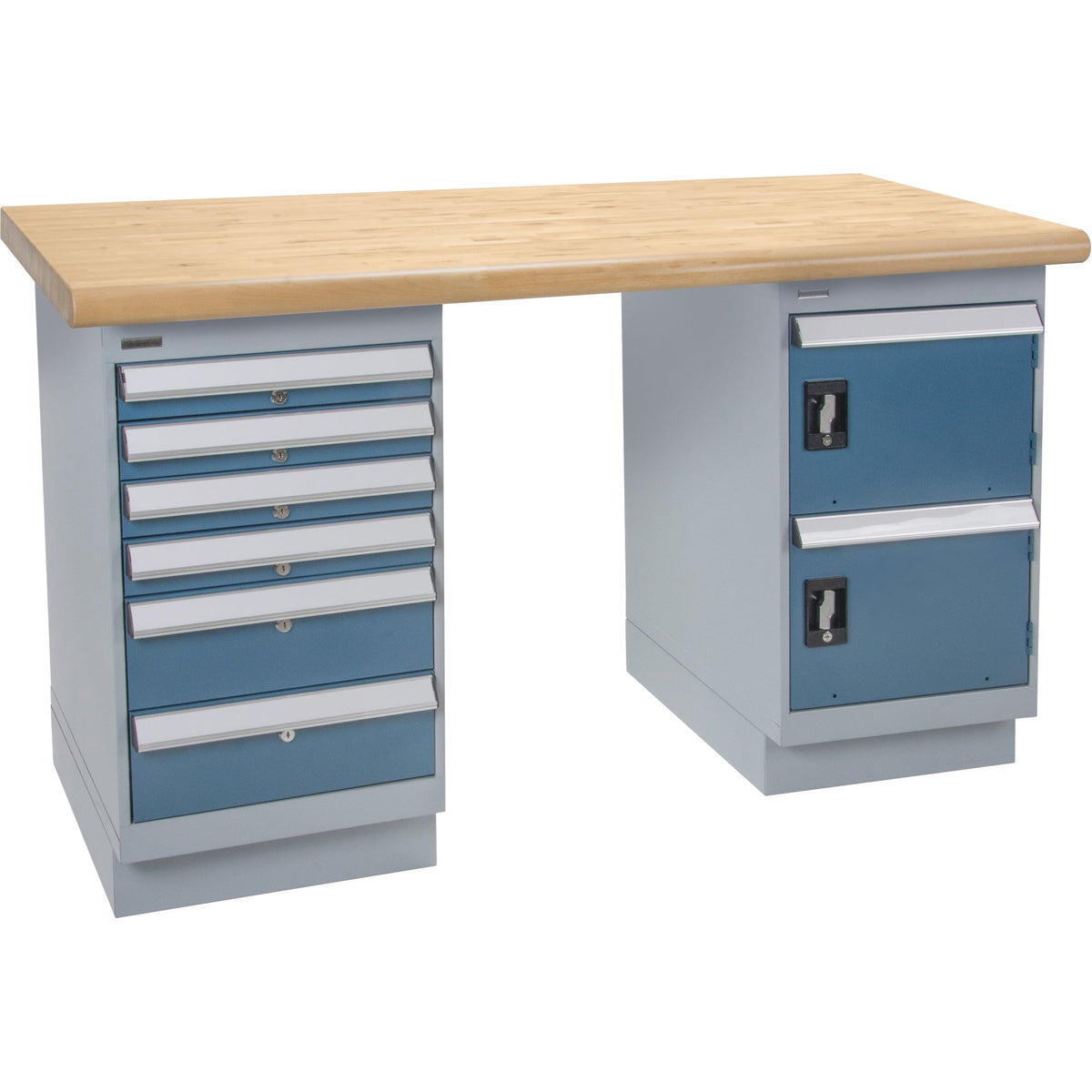 Heavy-Duty Workbench with Door & Drawers, 60" x 24" x 34", 1,500 lb