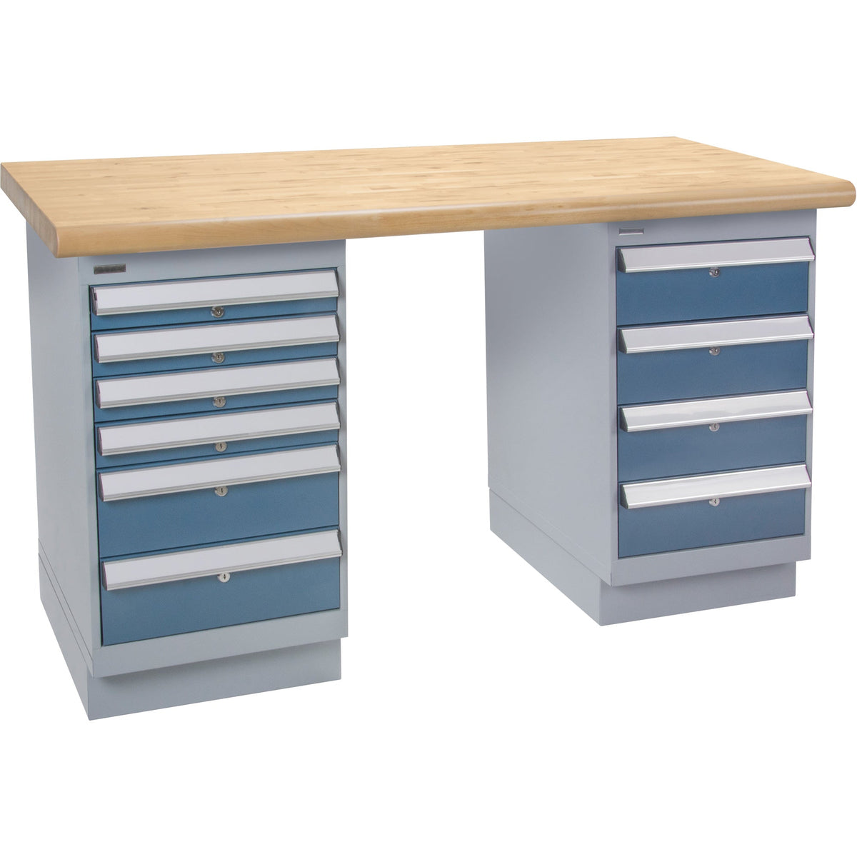 Heavy-Duty Workbench, Dual Drawers, 60" x 30" x 34", 1,500 lb
