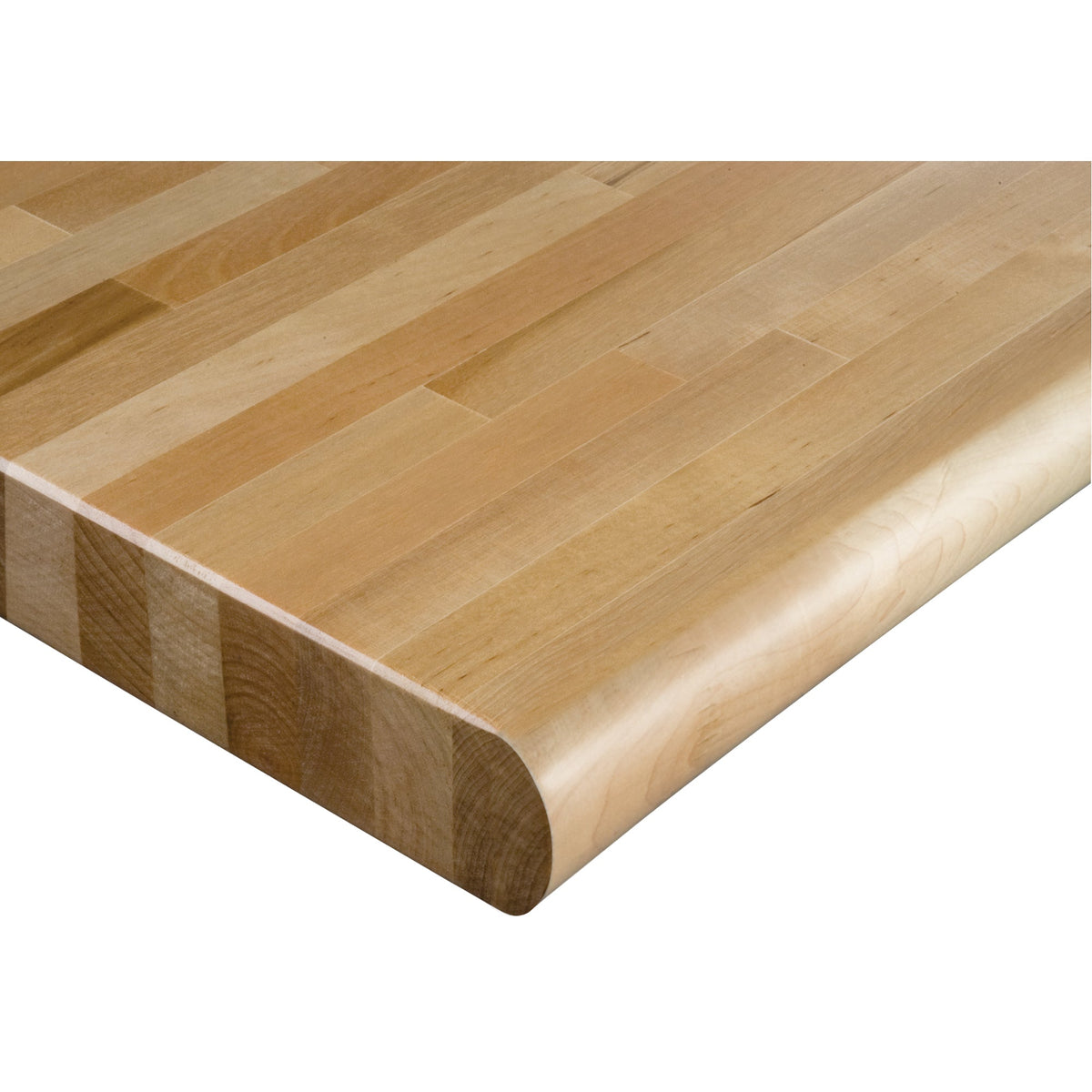 Laminated Hardwood Workbench Top, 72" x 30" x 1-3/4", Bullnose Edge