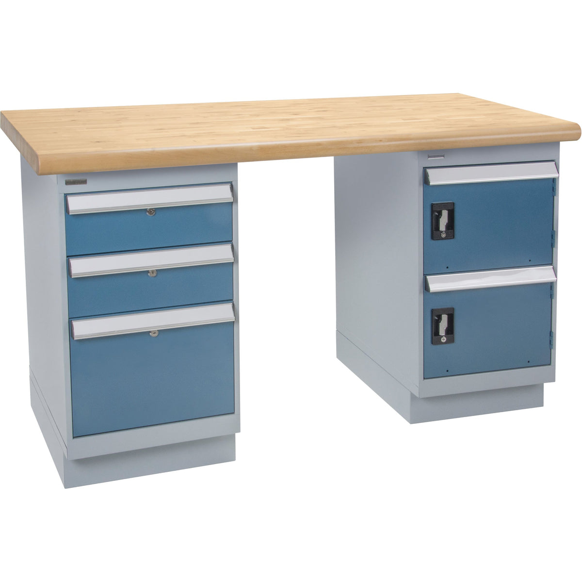Heavy-Duty Workbench with Door & Drawers, 60" x 30" x 34", 1,500 lb