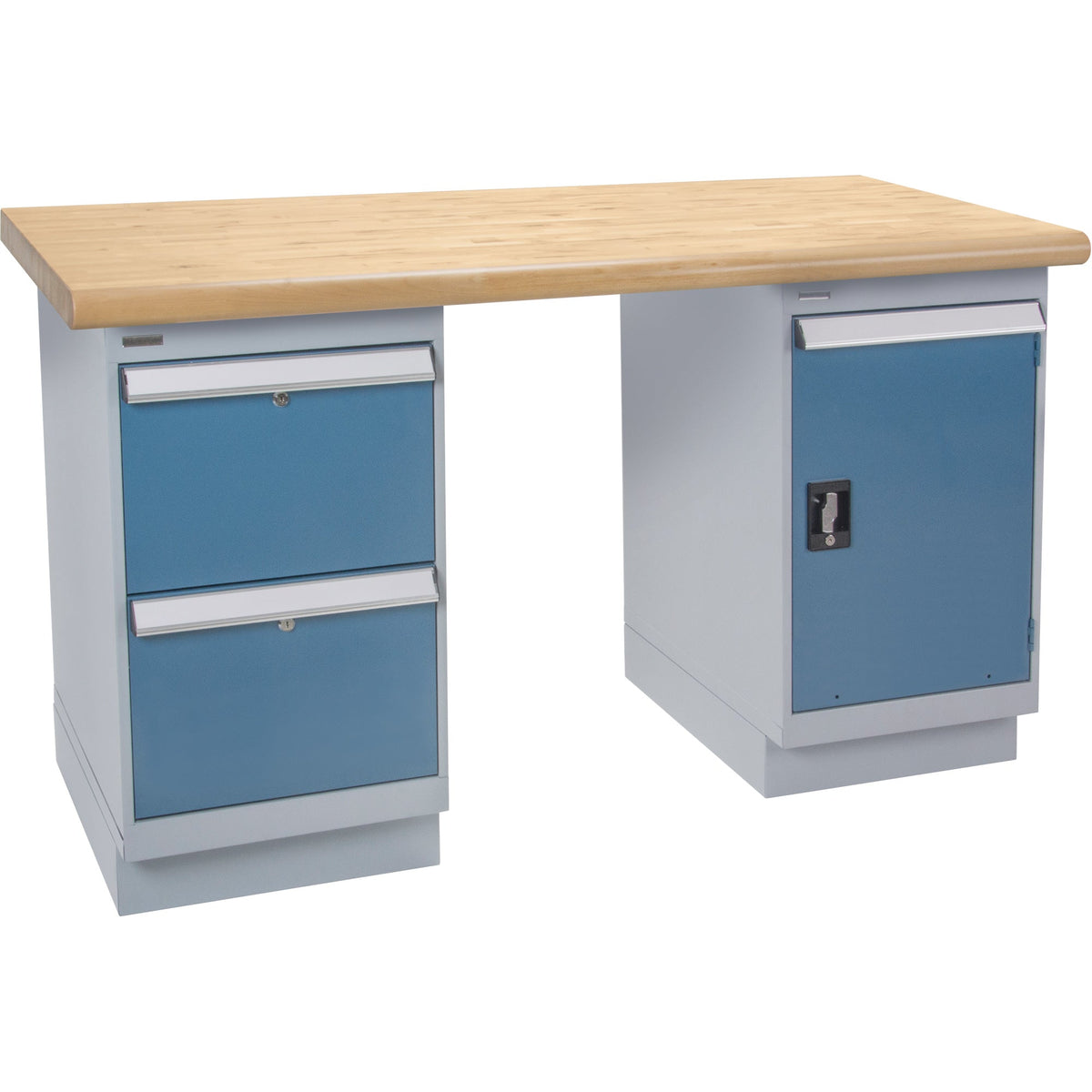 Heavy-Duty Workbench with Door & Drawers, 60" x 30" x 34", 1,500 lb