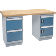 Heavy-Duty Workbench with Door & Drawers, 72" x 36" x 34", 1,500 lb