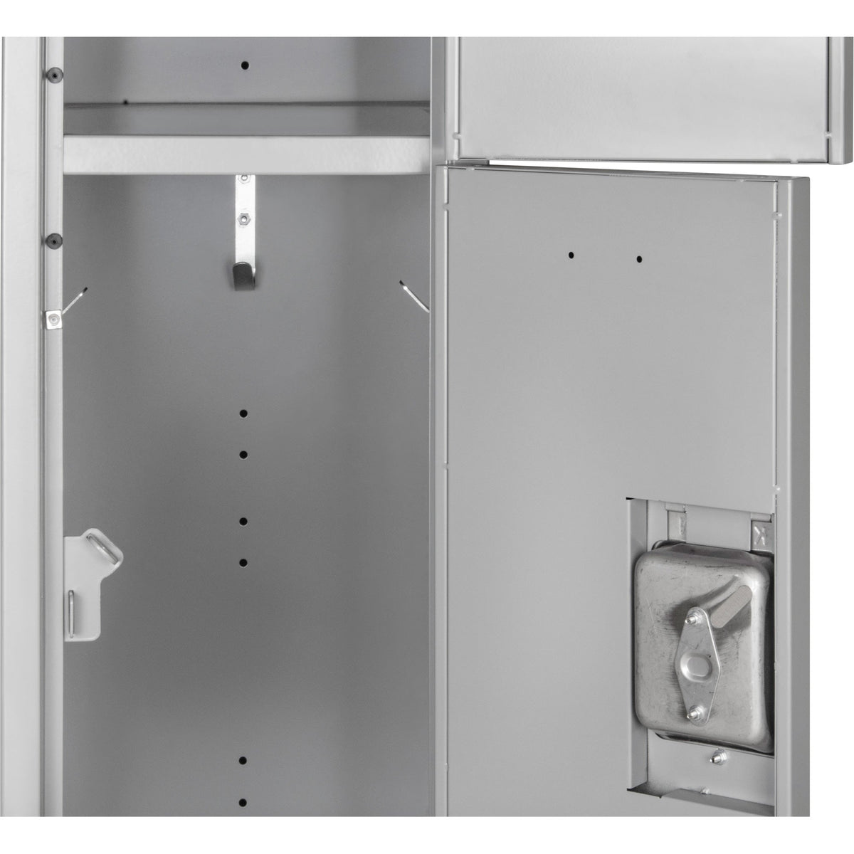 Steel Lockers, 3-Tier, Bank of 2, 24" x 18" x 86", Grey, Knocked Down