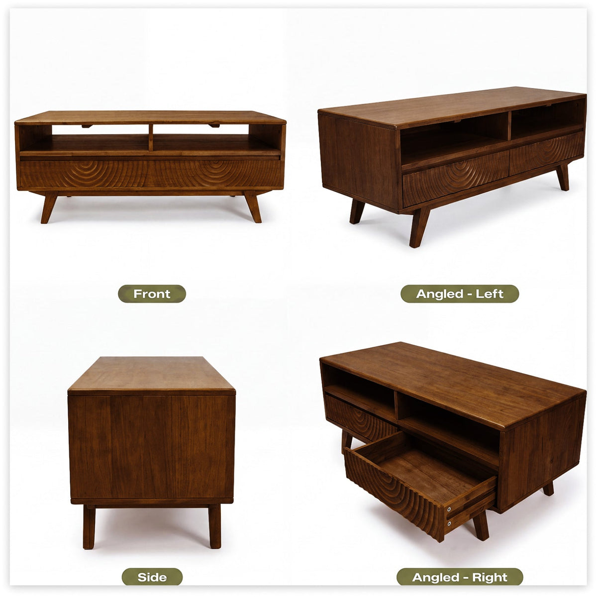 Harmony Solid Rubber Wood Coffee Table