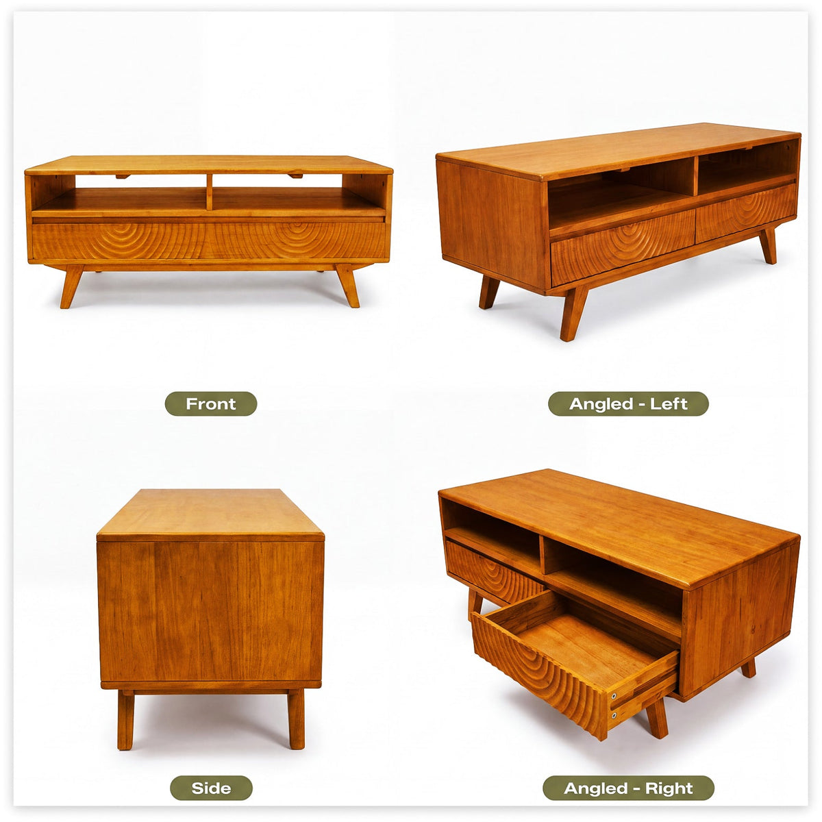 Harmony Solid Rubber Wood Coffee Table