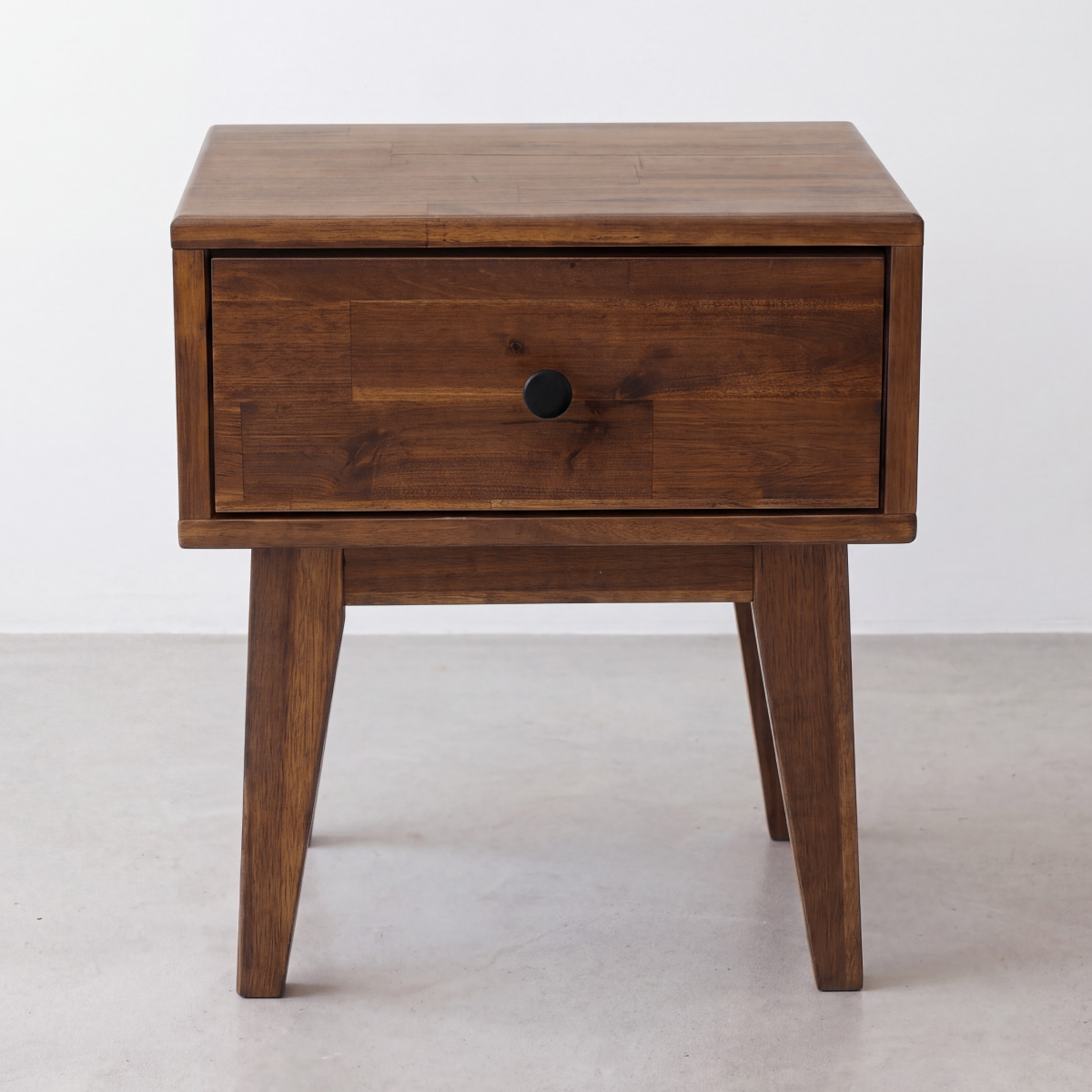 Sofia 1-Drawer Solid Acacia Wood Nightstand