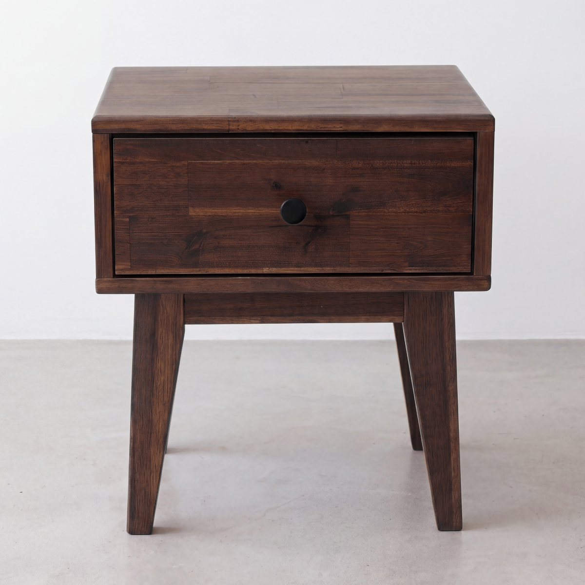 Sofia 1-Drawer Solid Acacia Wood Nightstand