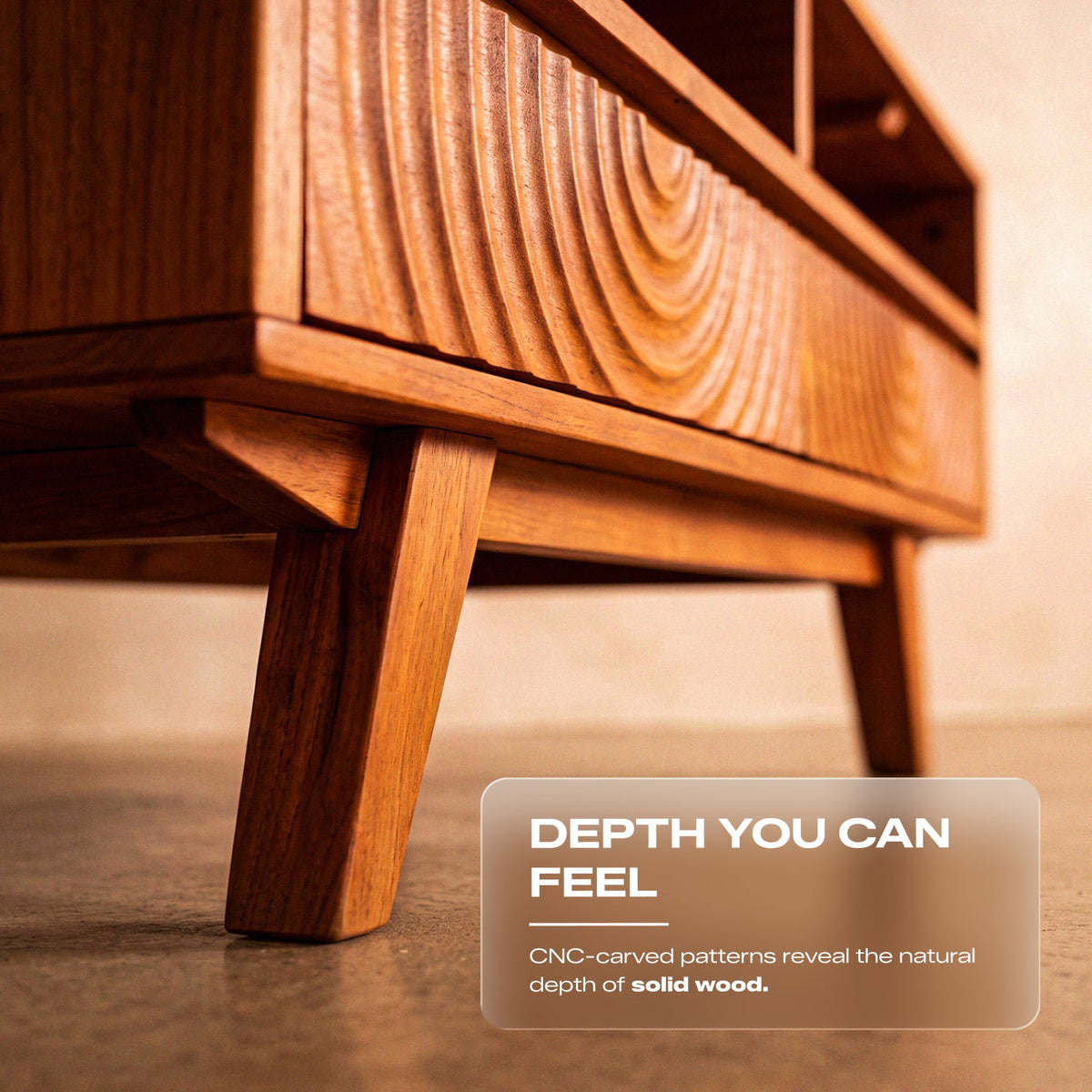 Harmony Solid Rubber Wood Coffee Table