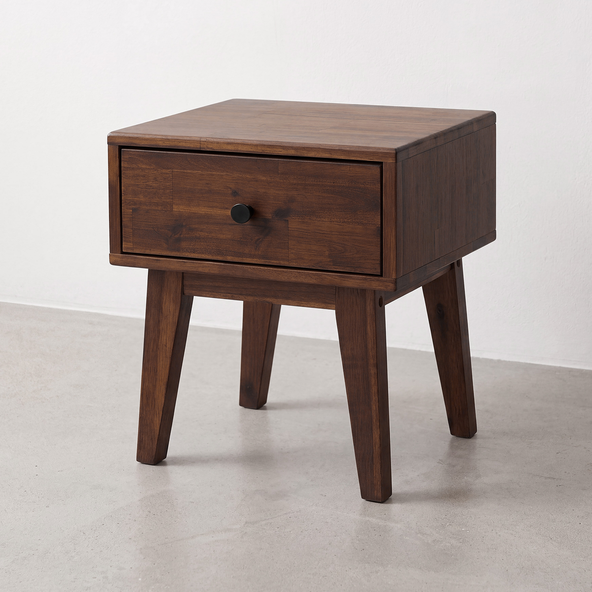 Sofia 1-Drawer Solid Acacia Wood Nightstand