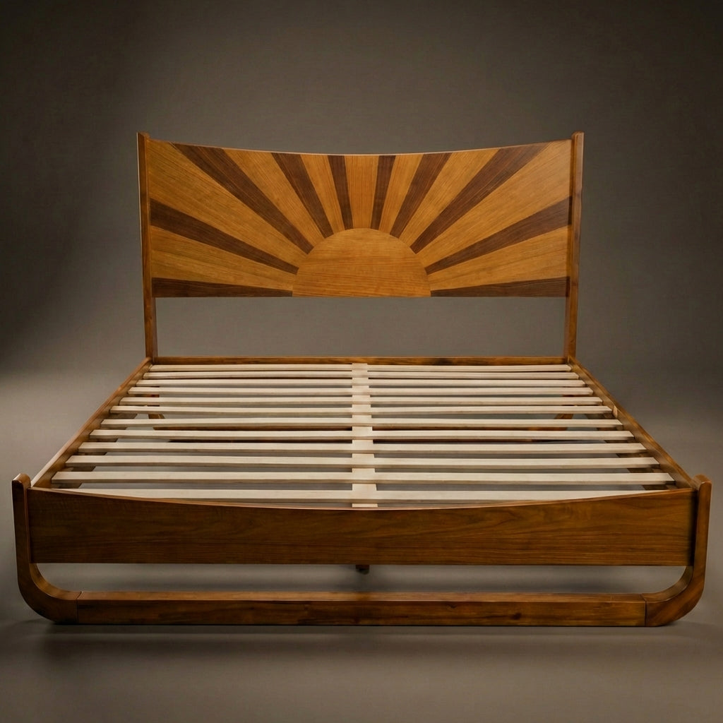 Sunset Solid Acacia Wood Bed Frame