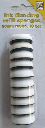 Nellie's Choice Ink Blending Refill Sponges 30mm Round Pack Of 10