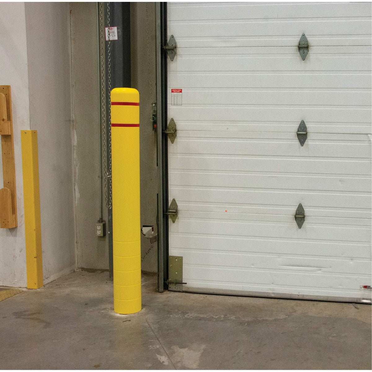 Polyethylene Bollard Cover, 6-5/8" Dia. x 60" L, Red/Yellow