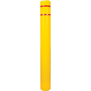 Polyethylene Bollard Cover, 6-5/8" Dia. x 60" L, Red/Yellow