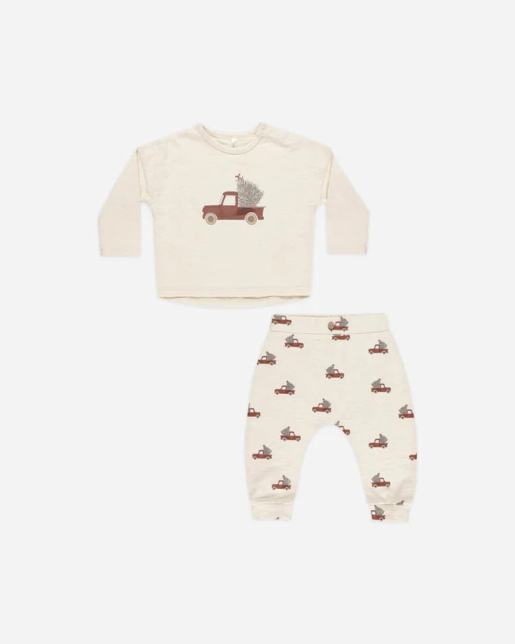 Rylee + Cru Long Sleeve Tee and Pant Set, Trucks
