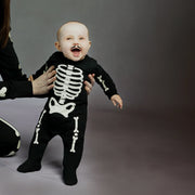Petit Lem Skeleton Glow in the Dark Sleeper, Black