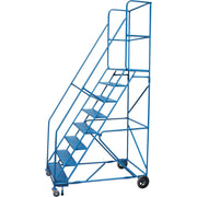 CSA Steel Rolling Ladder with Locking Step, 8 Steps, 72" Platform