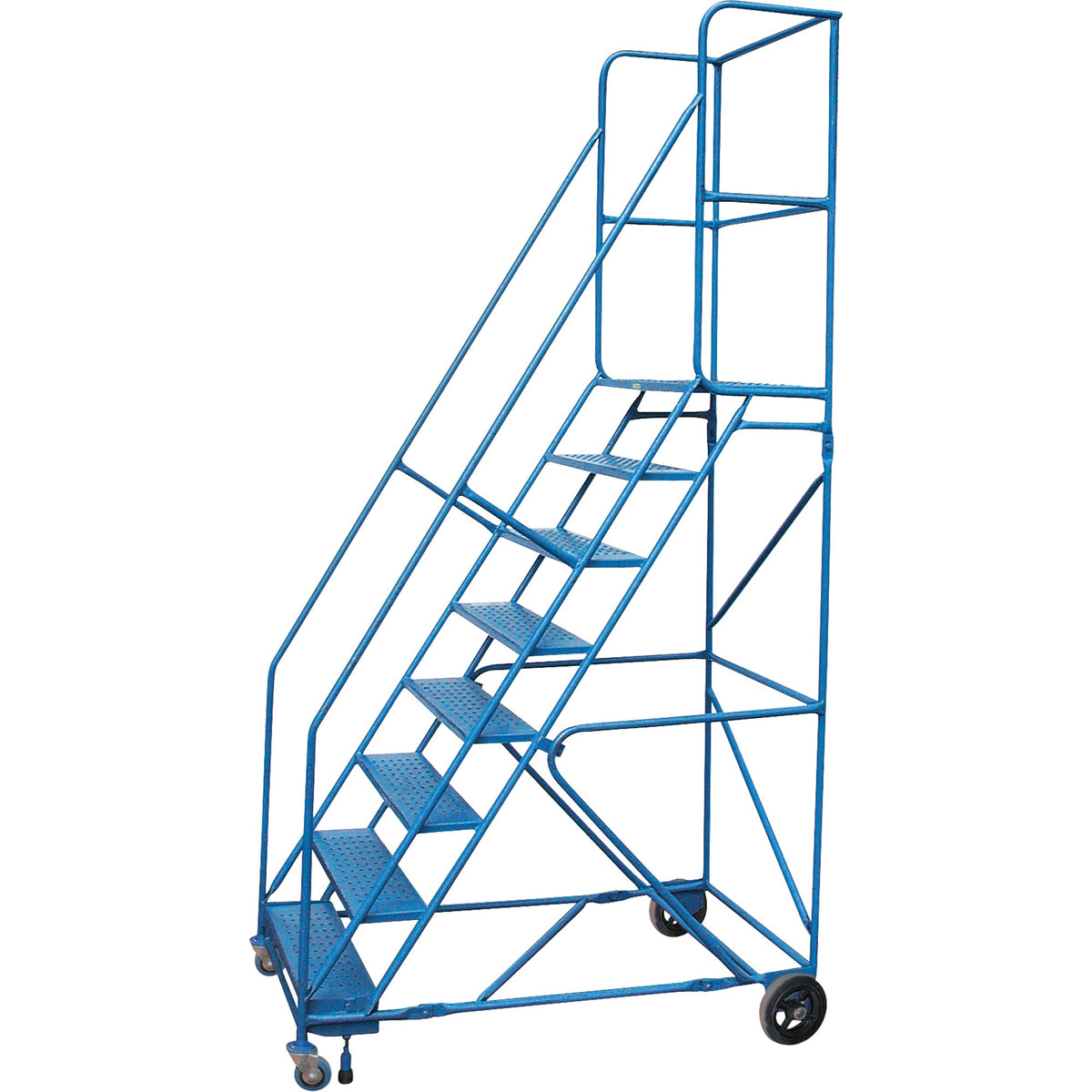 CSA Steel Rolling Ladder with Locking Step, 8 Steps, 72" Platform