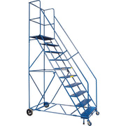CSA Steel Rolling Ladder with Locking Step, 10 Steps, 89" Platform