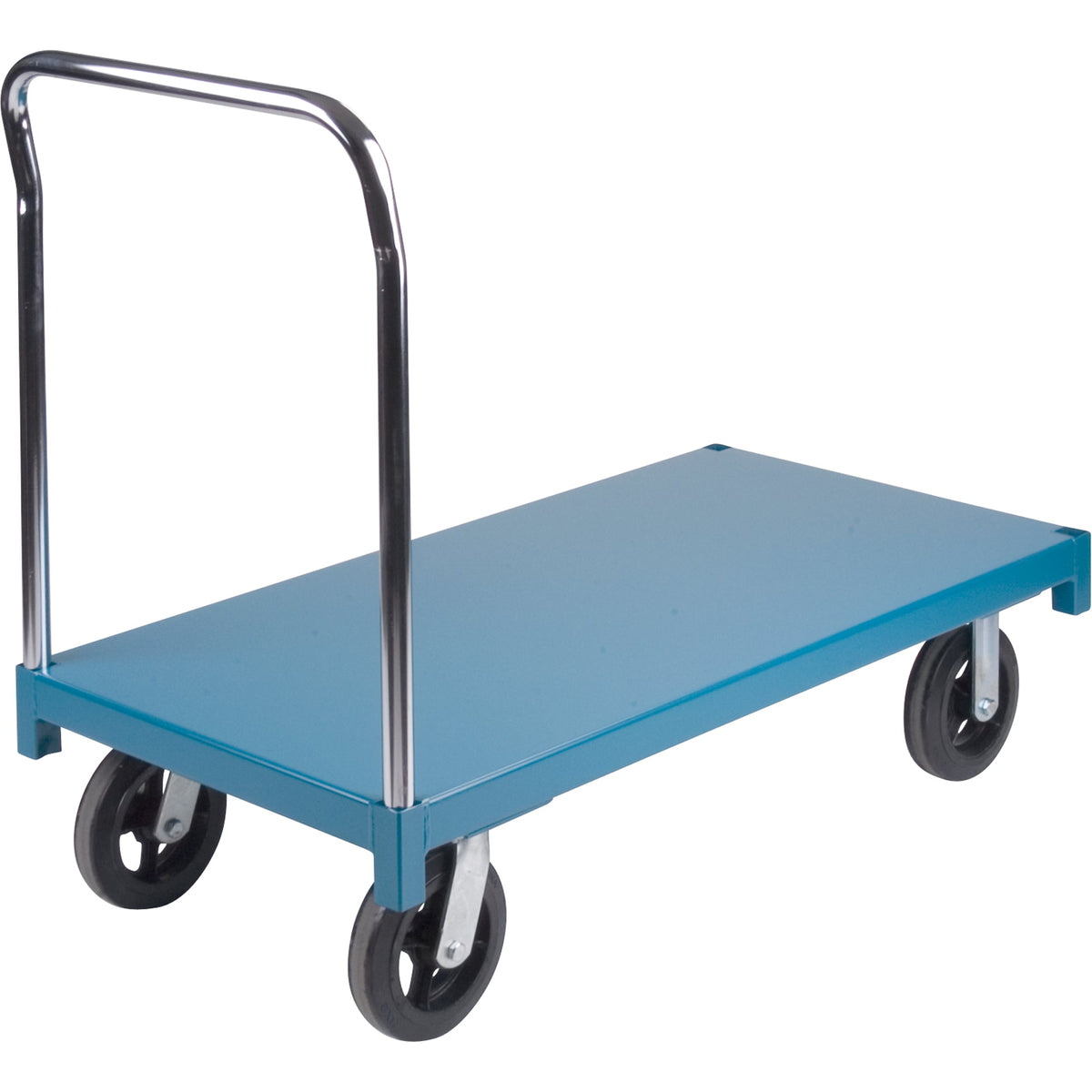 Heavy-Duty Platform Truck, 48" x 30", 2,000 lb, Rubber Casters