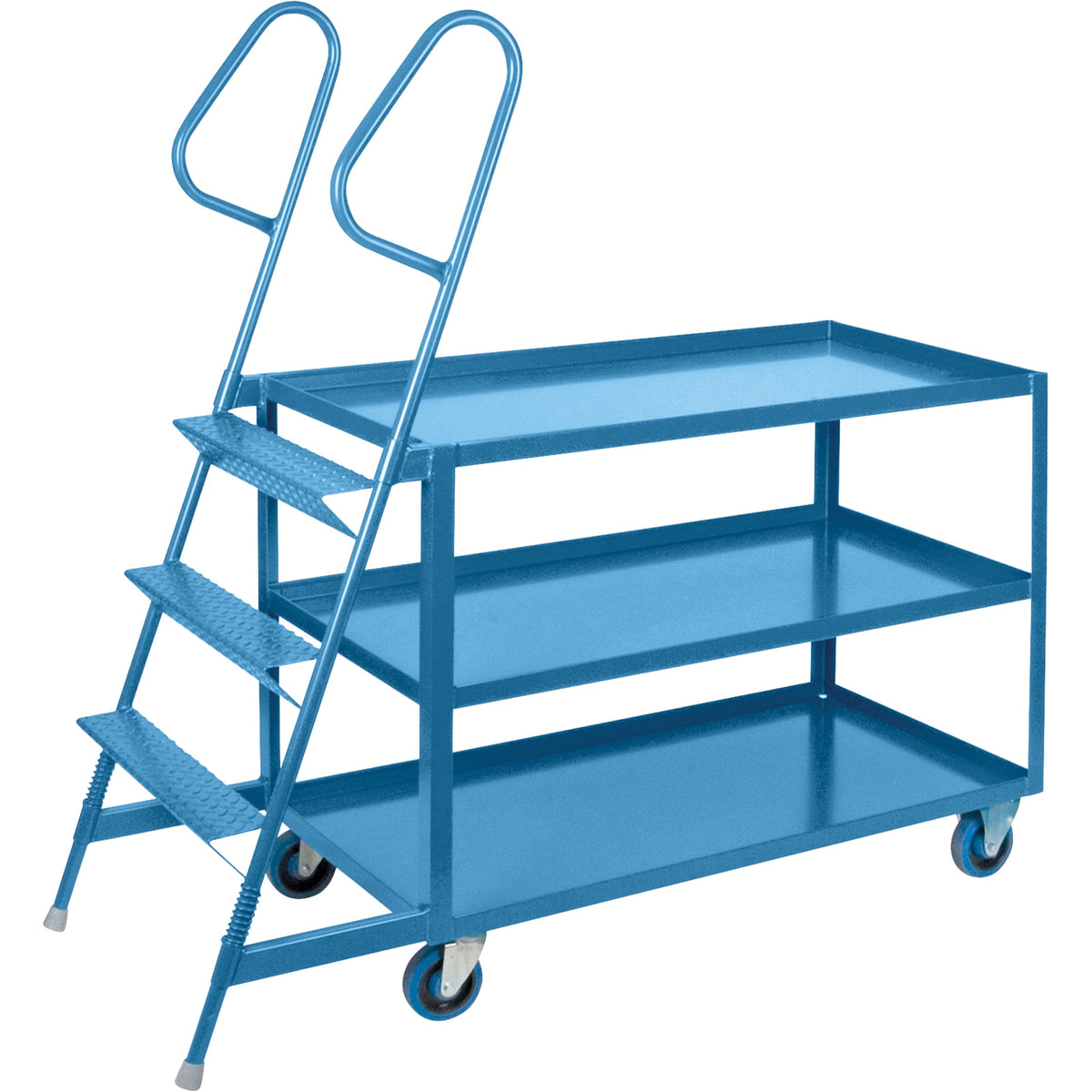 Steel Stock Picking Cart, 3 Shelves, 24" x 64", 1,200 lb