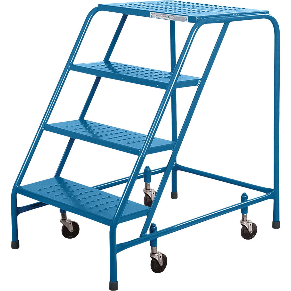 CSA Steel Rolling Step Ladder, 4 Steps, 22" Wide, 37" Platform