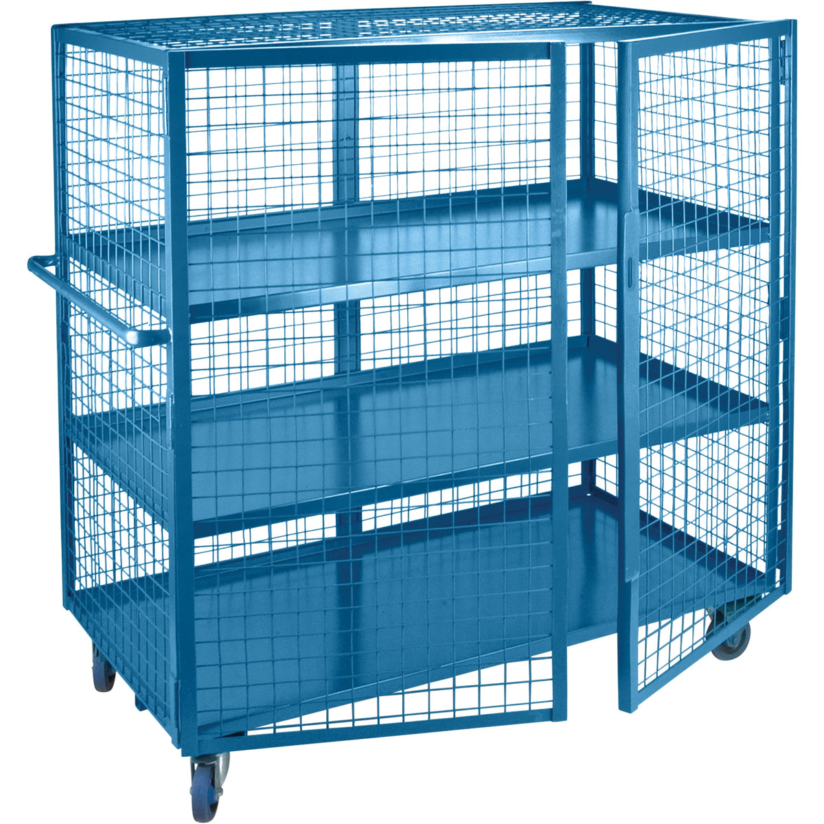 Wire Mesh Truck, 3 Tiers, 75" L x 32" W x 62.5" H, 1200 lbs. Cap.