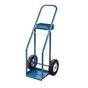 Gas Cylinder Cart, 12" x 10" Base, 400 lb, Semi-Pneumatic Wheels