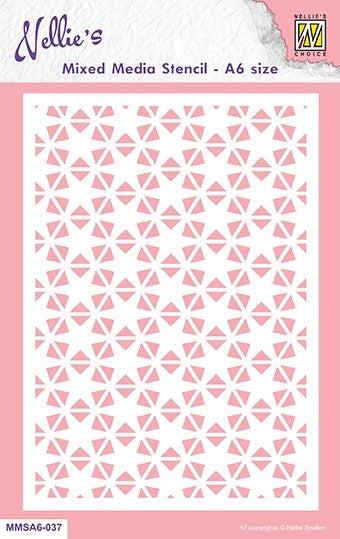 Nellie's Choice Mixed Media Stencil A6 Size - Star-2