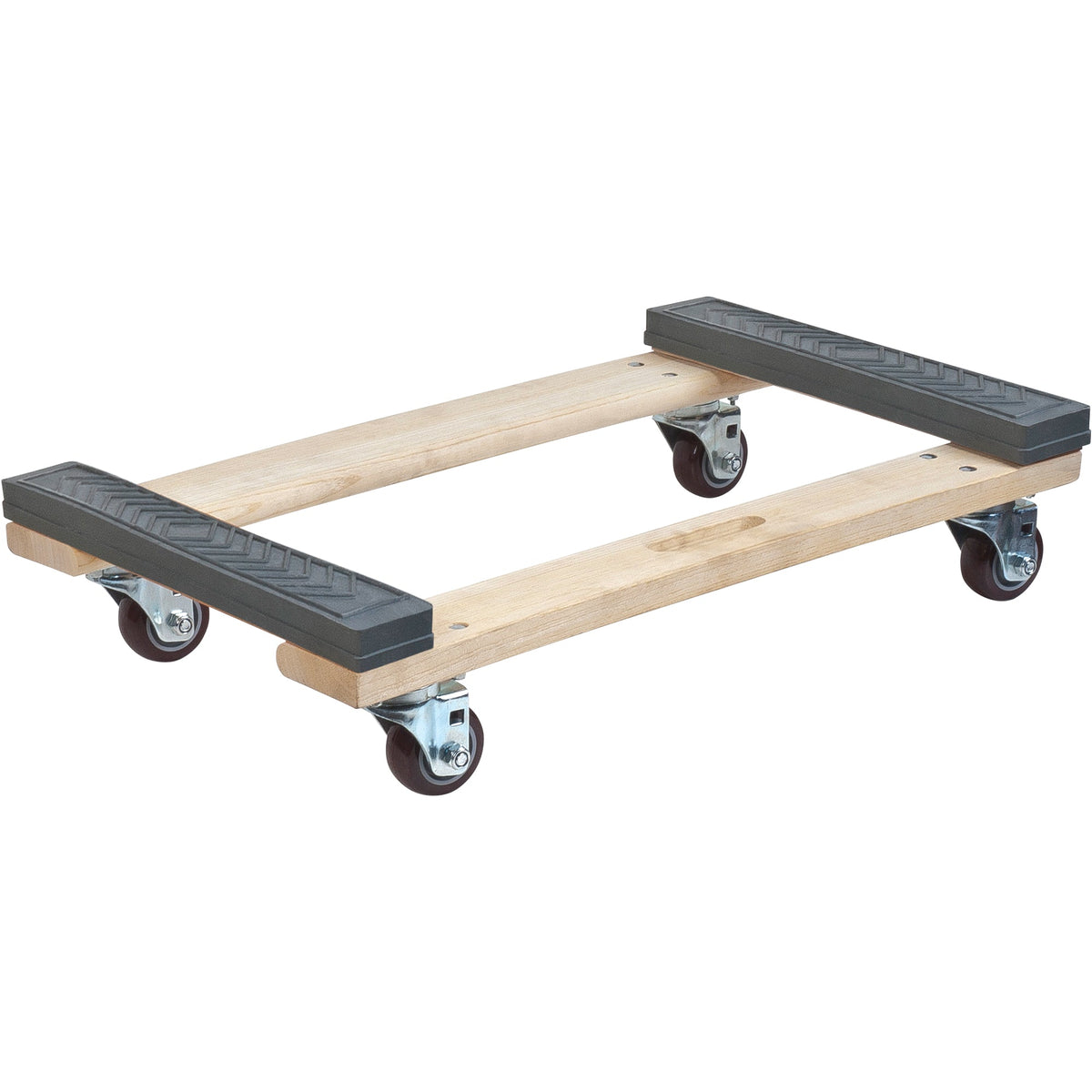 Rubber End Hardwood Dolly, 18" x 30" x 7", 1,400 lb
