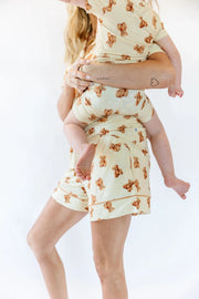 Sunset Snuggles Teddy Bear Adult Pyjama Shorts