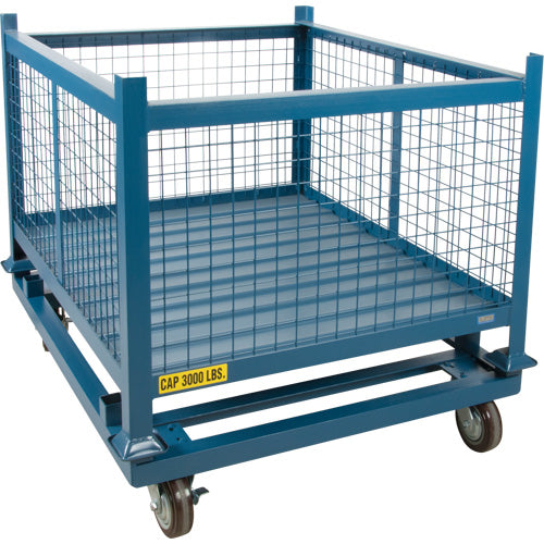 Stacking Container Dolly, 48.5" x 40-1/2" x 10", 3,000 lb