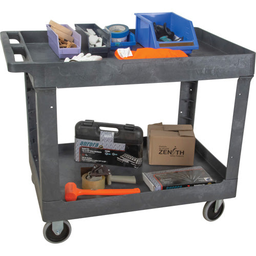 Utility Service Cart, 2 Tiers, 24-5/8" x 32-1/2" x 40", 550 lb