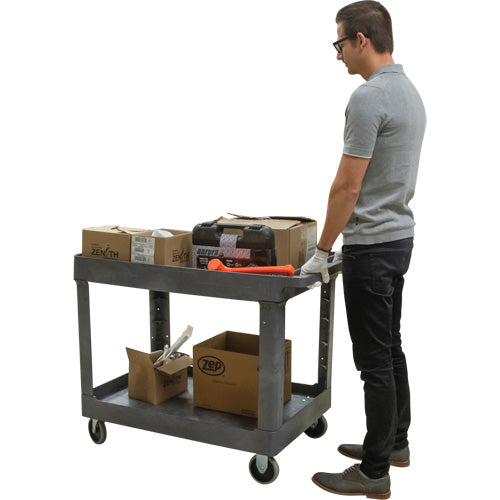 Utility Service Cart, 2 Tiers, 24-5/8" x 32-1/2" x 40", 550 lb