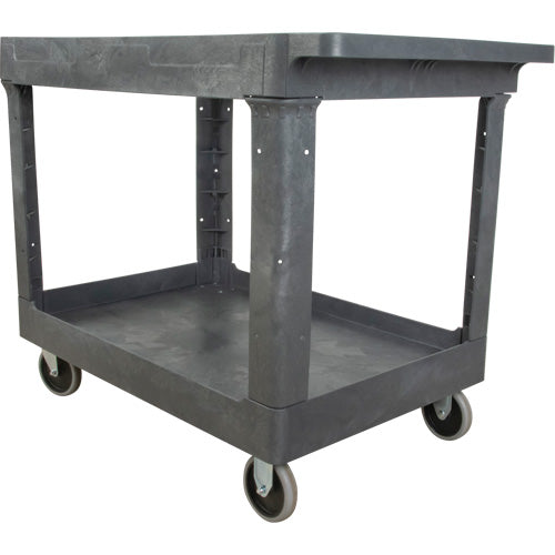 Utility Service Cart, 2 Tiers, 24-5/8" x 32-1/2" x 40", 550 lb