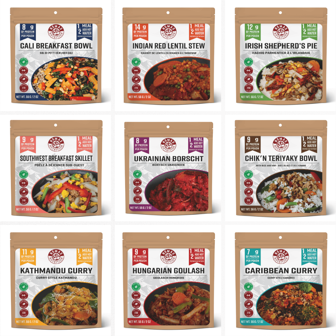 Nomad Nutrition Sampler Pack, 9 Half Servings