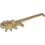 Non-Sparking Brass Deluxe Plug Wrench, 1-1/4" Opening, 9" Handle