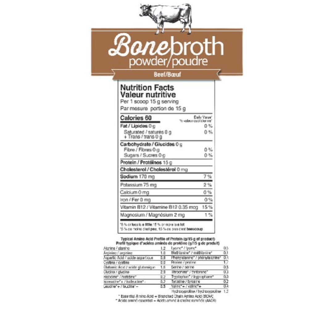 Prairie Naturals Beef Bone Broth Powder, 300 g