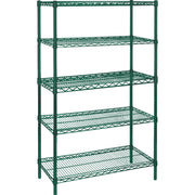 Heavy-Duty Green Epoxy Finish Wire Shelving
