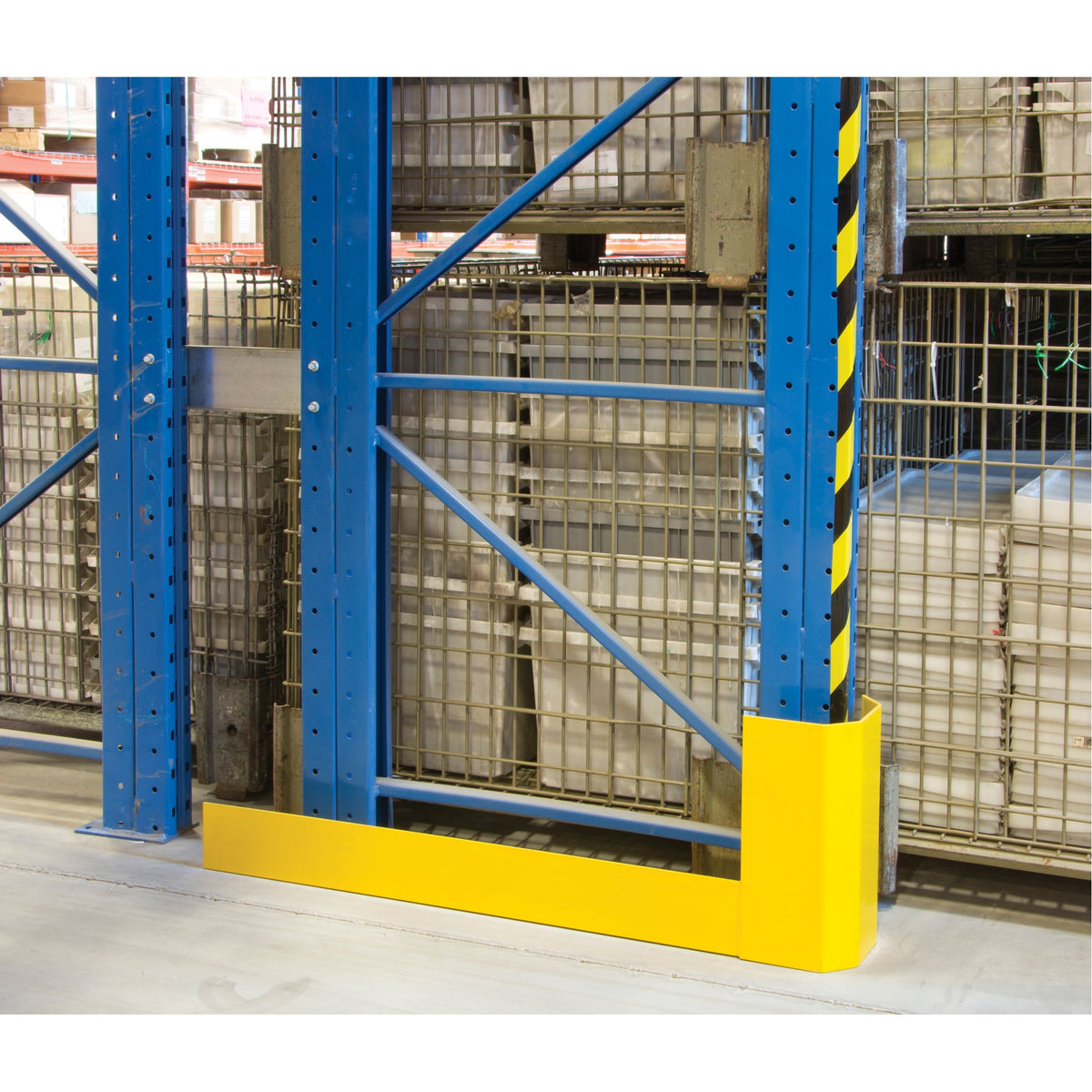 Racking Aisle Protectors, 3" W x 56" L x 16" H, Safety Yellow
