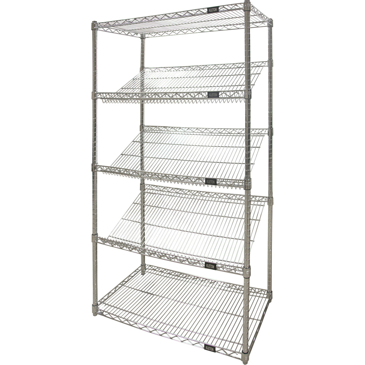 Slanted Wire Shelving Unit