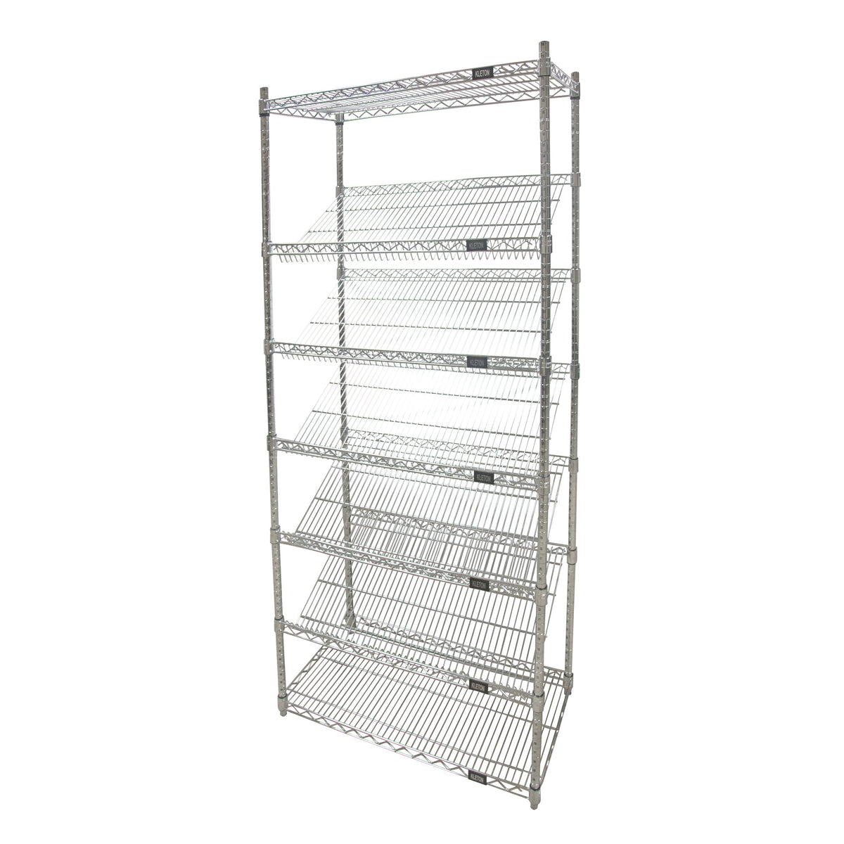 Slanted Wire Shelving Unit