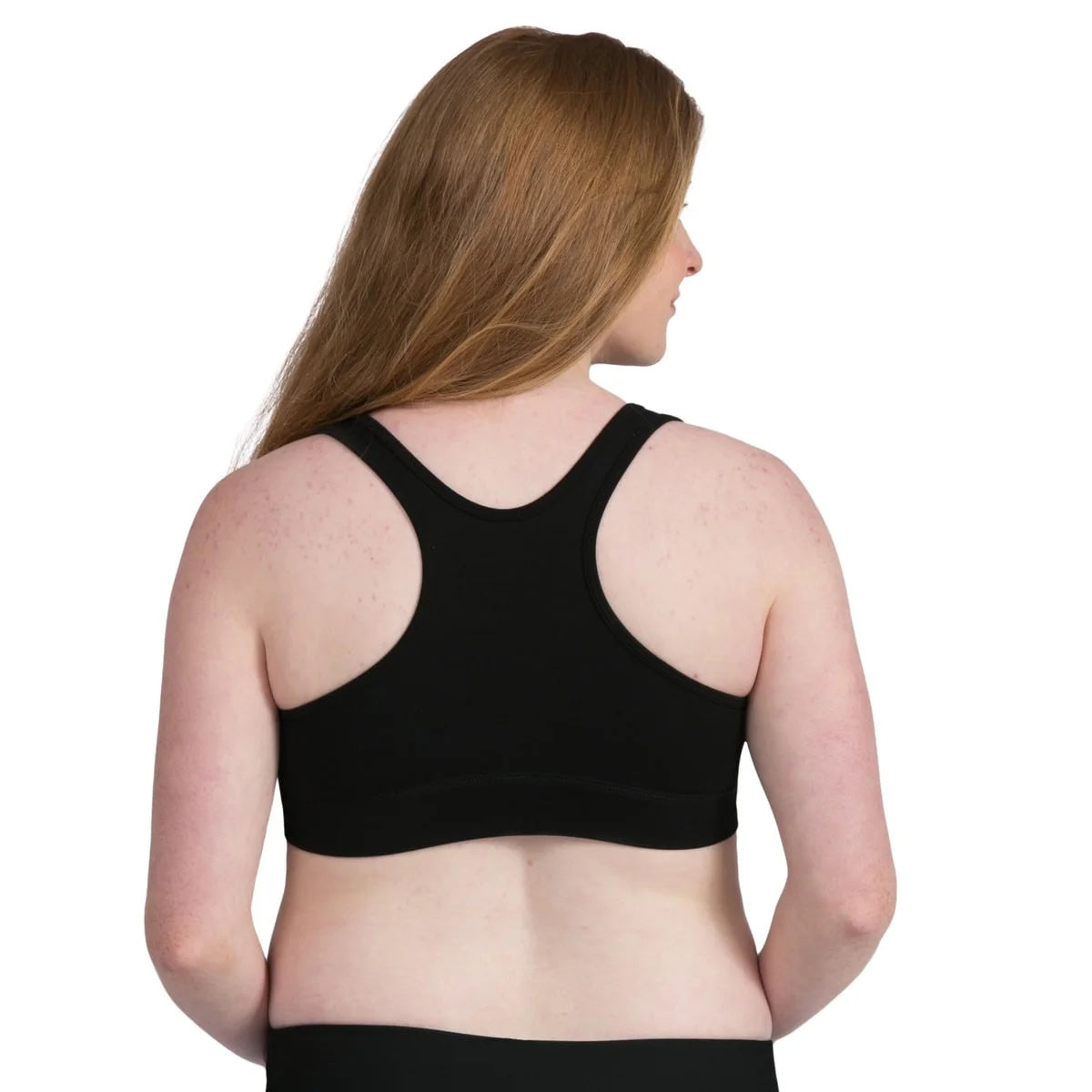 French Terry Racerback Nursing & Sleep Bra | Black