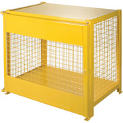 Gas Cylinder Cabinet, 6 Cylinders, 44" W x 30" D x 37" H, Yellow