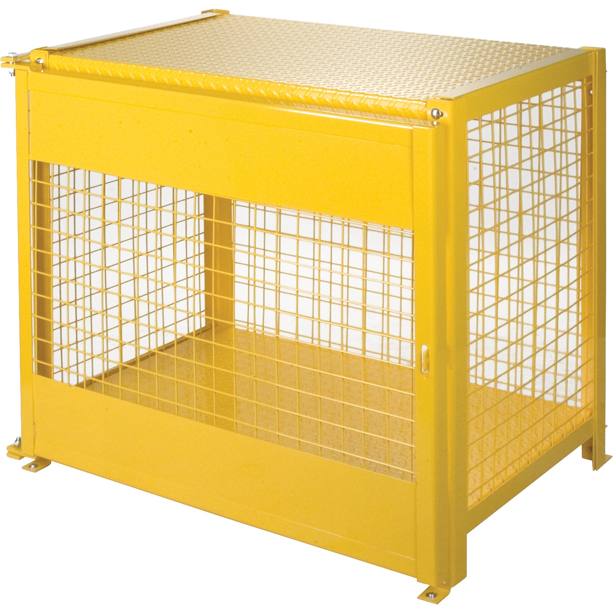 Gas Cylinder Cabinet, 6 Cylinders, 44" W x 30" D x 37" H, Yellow