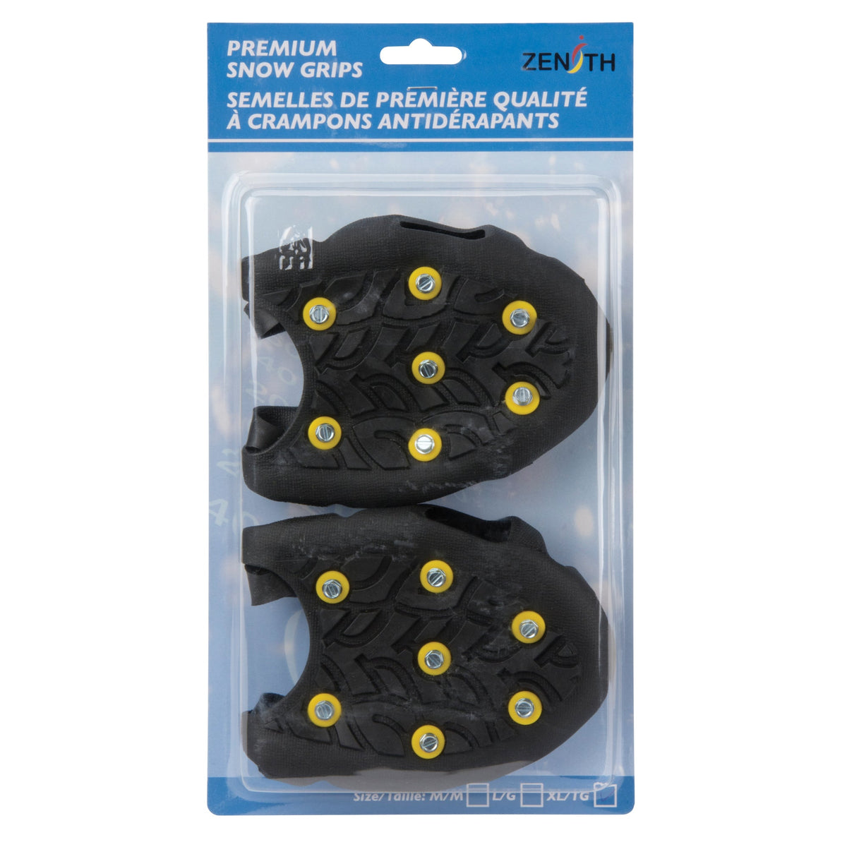 Heavy-Duty Anti-Slip Ice Cleats, Steel, Stud Traction, Large
