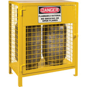 Gas Cylinder Cabinet, 2 Cylinders, 30" W x 17" D x 37" H, Yellow