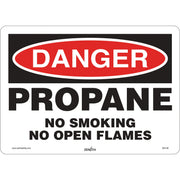 Danger Propane Safety Sign, 10" x 14", Vinyl, English